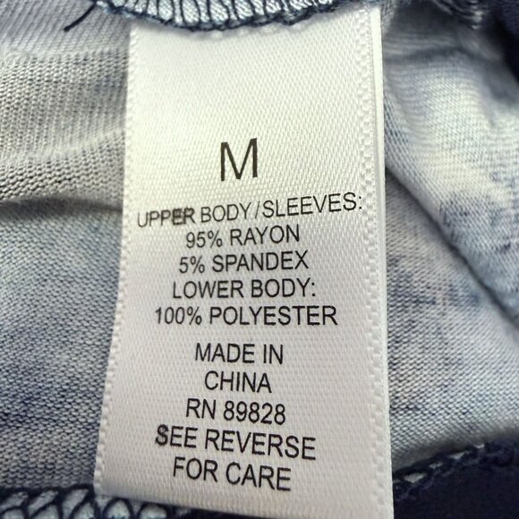 LOGO Lori Goldstein Tunic Top Medium Blue Chiffon Ruffle Long Sleeve Tee NWOT - Picture 7 of 7